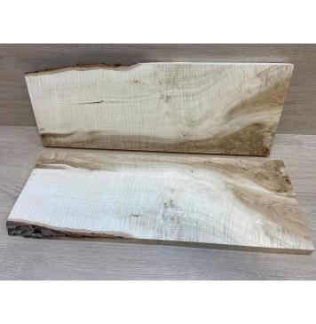 Клён Чёрный Явор, Волнистый заготовка на топ Смешанный АА Волна АА 19х194-145х530 мм - 2 шт. (книжкой)-5