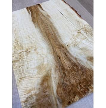 Клён Чёрный Явор, Волнистый заготовка на топ Смешанный АА Волна АА 19х194-145х530 мм - 2 шт. (книжкой)-14