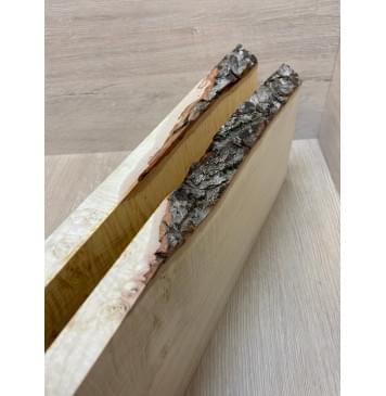 Клён Чёрный Явор, Волнистый заготовка на топ Смешанный АА Волна АА 19х194-145х530 мм - 2 шт. (книжкой)-15