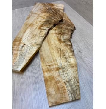 Клён Американский Волнистый заготовка на топ Смешанный А Волна А 12х237-95х612 мм - 2 шт. (книжкой)-17