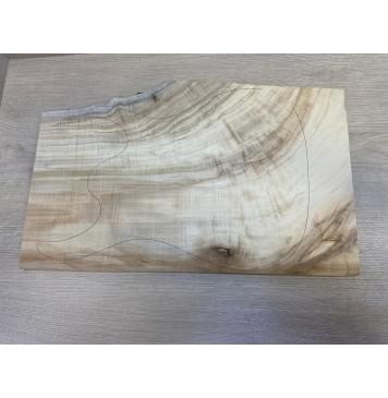 Клён Американский Волнистый заготовка на топ Смешанный А Волна А 17х304-280х525 мм - (цельный)-0