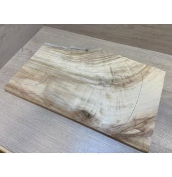 Клён Американский Волнистый заготовка на топ Смешанный А Волна А 17х304-280х525 мм - (цельный)-4