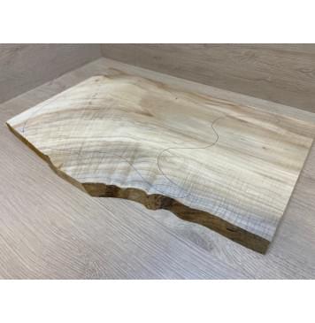 Клён Американский Волнистый заготовка на топ Смешанный А Волна А 18х305-267х505 мм -  (цельный)-1