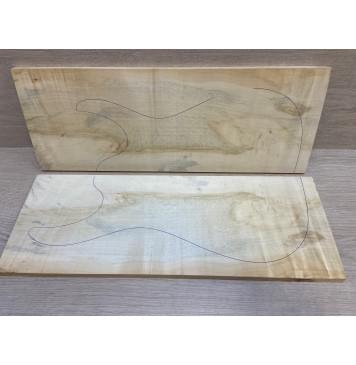 Клён Американский заготовка на топ Смешанный ААА 11х180х480 мм - 2 шт. (книжкой)-6