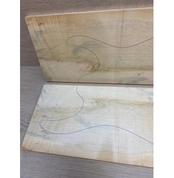 Клён Американский заготовка на топ Смешанный ААА 11х180х480 мм - 2 шт. (книжкой)-2