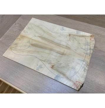 Клён Американский заготовка на топ Радиал АА 11х180х480 мм - 2шт (книжкой)-1