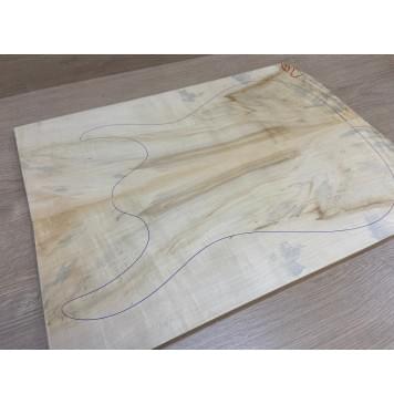 Клён Американский заготовка на топ Радиал АА 11х180х480 мм - 2шт (книжкой)-4