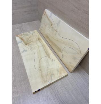 Клён Американский заготовка на топ Радиал АА 11х180х480 мм - 2шт (книжкой)-8