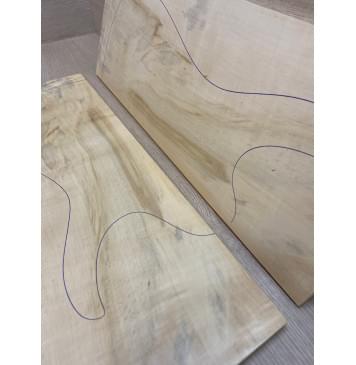 Клён Американский заготовка на топ Радиал АА 11х180х480 мм - 2шт (книжкой)-9