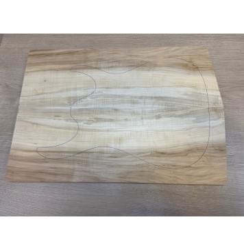 Клён Американский Волнистый заготовка на топ Радиал А Волна А 18х190х540-525 мм - 2 шт. (книжкой)-0