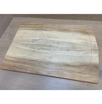 Клён Американский Волнистый заготовка на топ Радиал А Волна А 18х190х540-525 мм - 2 шт. (книжкой)-1