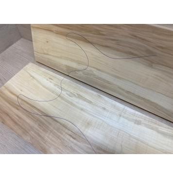 Клён Американский Волнистый заготовка на топ Радиал А Волна А 18х190х540-525 мм - 2 шт. (книжкой)-6