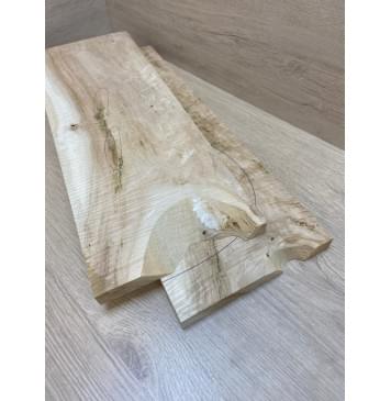 Клён Американский Волнистый заготовка на топ Смешанный А Волна ААА 20.5х180х500 мм - 2 шт. (книжкой) Уценка-трещины-10