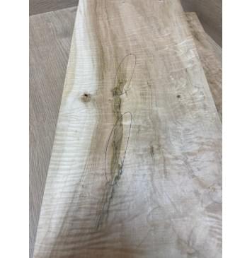 Клён Американский Волнистый заготовка на топ Смешанный А Волна ААА 20.5х180х500 мм - 2 шт. (книжкой) Уценка-трещины-11