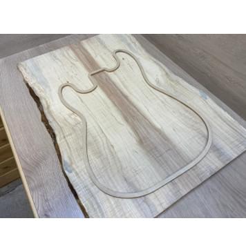 Клён Американский Волнистый заготовка на топ Смешанный ААА Волна ААА 17х208-187х635 мм - 2 шт. (книжкой)-4