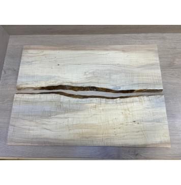 Клён Американский Волнистый заготовка на топ Смешанный ААА Волна ААА 17х208-187х635 мм - 2 шт. (книжкой)-5