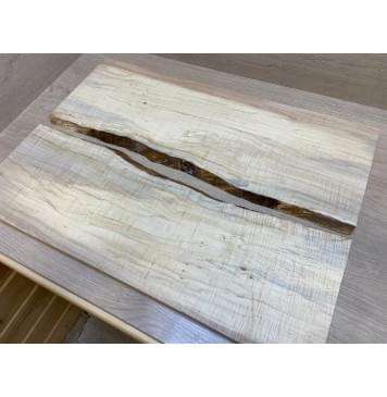 Клён Американский Волнистый заготовка на топ Смешанный ААА Волна ААА 17х208-187х635 мм - 2 шт. (книжкой)-6