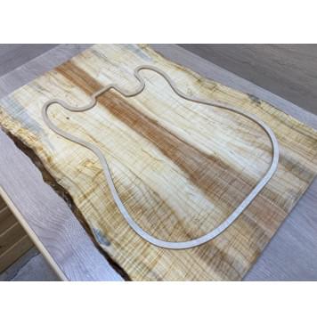 Клён Американский Волнистый заготовка на топ Смешанный ААА Волна ААА 17х208-187х635 мм - 2 шт. (книжкой)-10