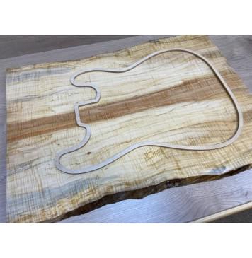 Клён Американский Волнистый заготовка на топ Смешанный ААА Волна ААА 17х208-187х635 мм - 2 шт. (книжкой)-11