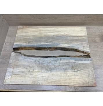 Клён Американский Волнистый заготовка на топ Смешанный ААА Волна ААА 18х230-200х630 мм - 2 шт. (книжкой)-9