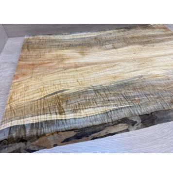 Клён Американский Волнистый заготовка на топ Смешанный ААА Волна ААА 18х230-200х630 мм - 2 шт. (книжкой)-16