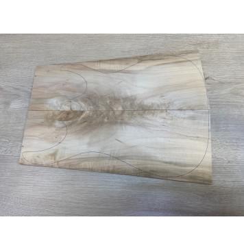 Клён Американский заготовка на топ Смешанный А 9х167-135х447 мм - 2 шт. (книжкой)-0