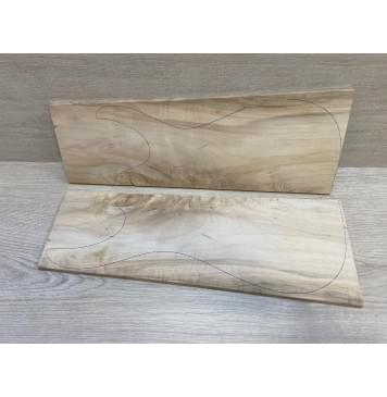 Клён Американский заготовка на топ Смешанный А 9х167-135х447 мм - 2 шт. (книжкой)-5