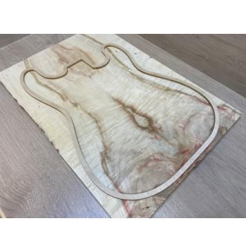 Клён Американский Волнистый заготовка на топ Смешанный ААА Волна ААА 15х182-170х525 мм - 2 шт. (книжкой)-6