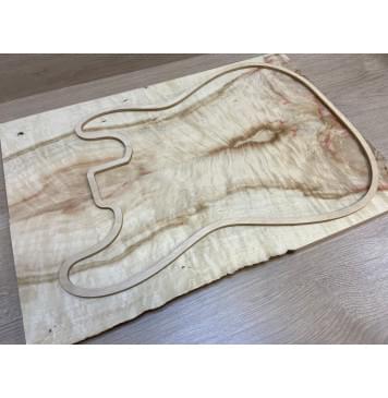 Клён Американский Волнистый заготовка на топ Смешанный ААА Волна ААА 15х182-170х525 мм - 2 шт. (книжкой)-7