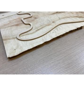 Клён Американский Волнистый заготовка на топ Смешанный ААА Волна ААА 15х182-170х525 мм - 2 шт. (книжкой)-8