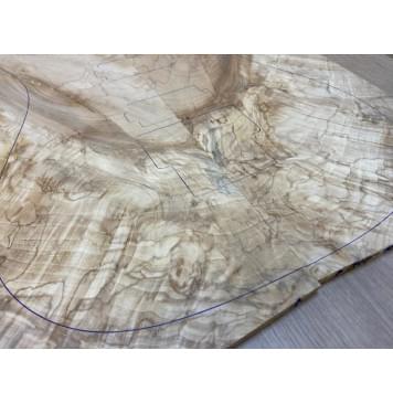 Клён Американский Волнистый заготовка на топ Смешанный А Волна АА 8х187-130х500 мм - 2 шт. (книжкой)-3