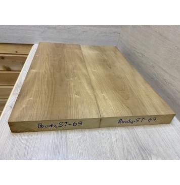 Клён Печёный 180 гр заготовка корпуса Тангент А 45х244-240х605-615 мм (2шт)-4