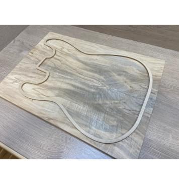 Клён Американский Волнистый заготовка на топ Смешанный АА Волна АА 19х190-180х505 мм - 2 шт. (книжкой)-10