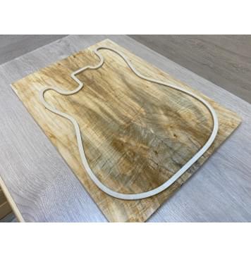 Клён Американский Волнистый заготовка на топ Смешанный АА Волна АА 19х190-180х505 мм - 2 шт. (книжкой)-0