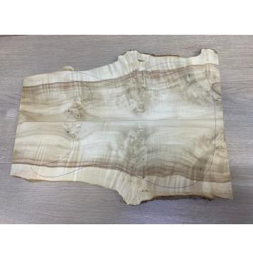 Клён Американский Каповый заготовка на топ Смешанный ААА Кап А 20х160-190-120х505 мм - 2 шт. (книжкой)-0