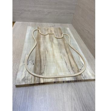 Клён Американский Spalted заготовка на топ Радиал АА 17х192-188х545 мм - 2шт (книжкой)-2