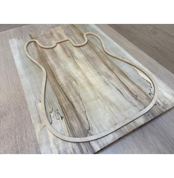 Клён Американский Spalted заготовка на топ Радиал АА 17х192-188х545 мм - 2шт (книжкой)-3