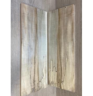 Клён Американский Spalted заготовка на топ Радиал АА 17х192-188х545 мм - 2шт (книжкой)-7