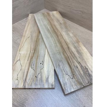 Клён Американский Spalted заготовка на топ Радиал АА 17х192-188х545 мм - 2шт (книжкой)-1
