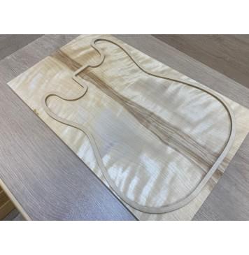 Берёза Пламенная заготовка на топ Радиал АА Волна АА 16х180-162х535 мм - 2шт (книжкой)-5