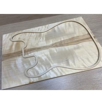 Берёза Пламенная заготовка на топ Радиал АА Волна АА 16х180-162х535 мм - 2шт (книжкой)-6