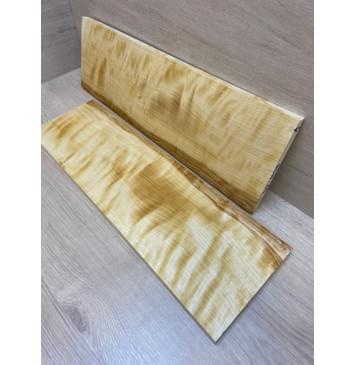 Берёза Пламенная заготовка на топ Радиал АА Волна АА 16х180-162х535 мм - 2шт (книжкой)-12