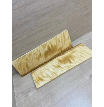 Берёза Пламенная заготовка на топ Радиал АА Волна АА 16х180-162х535 мм - 2шт (книжкой)-2