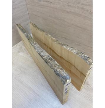 Клён Американский Волнистый заготовка на топ Смешанный АА Волна АА 26х225-165х495-500 мм - 2 шт. (книжкой)-6