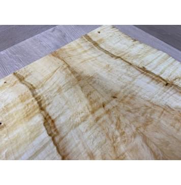 Клён Американский Волнистый заготовка на топ Смешанный АА Волна АА 26х225-165х495-500 мм - 2 шт. (книжкой)-9