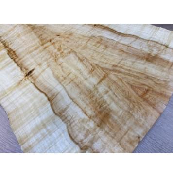 Клён Американский Волнистый заготовка на топ Смешанный АА Волна АА 26х225-165х495-500 мм - 2 шт. (книжкой)-10