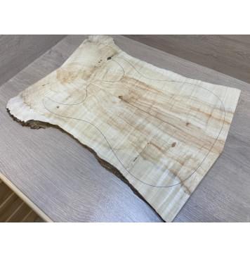 Клён Американский Волнистый заготовка на топ Смешанный АА Волна А 18х185-155-185х505 мм - 2 шт. (книжкой)-6