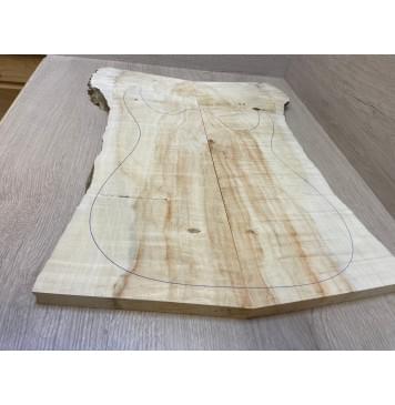 Клён Американский Волнистый заготовка на топ Смешанный АА Волна А 18х185-155-185х505 мм - 2 шт. (книжкой)-7