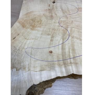 Клён Американский Волнистый заготовка на топ Смешанный АА Волна А 18х185-155-185х505 мм - 2 шт. (книжкой)-11