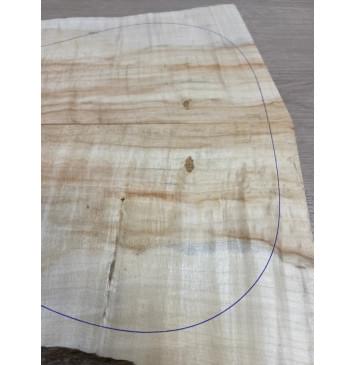 Клён Американский Волнистый заготовка на топ Смешанный АА Волна А 18х185-155-185х505 мм - 2 шт. (книжкой)-12